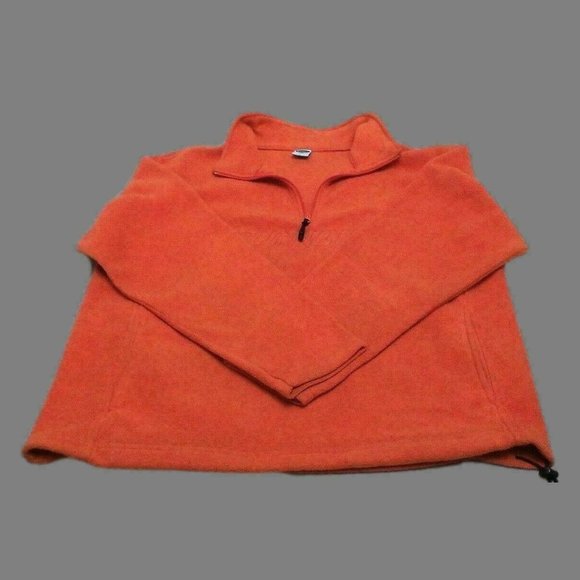 Old Navy Unisex Coat/Jacket Winter Fleece Top Zip Bottom Pull Close Orange Sz XL - Picture 16 of 16